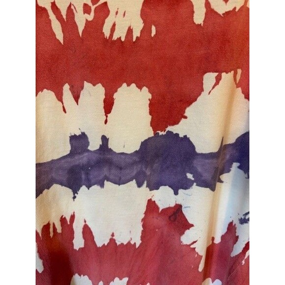 Vintage Gitano Pocket Tie Dye Print T Shirt MED 90s Hippie Purple Red Y2K - Picture 4 of 9